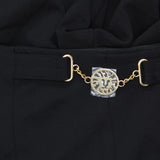 Anne Klein Womens Cropped Lightweight Pull On Embellished Pants Black L