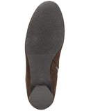Style & Co. Brysonn Round Toe Boots Block Heel Faux Suede Dark Roast Brown 7.5M