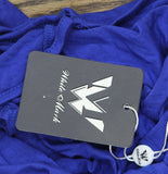 White Mark Lexi Maxi Dress with Cutout Shoulders and Pockets Royal Blue 1X