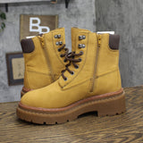 Wild Fable Womens Lace Up Faux Suede Combat Boots Tan Brown 7M