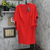 Lauren Ralph Lauren Womens Ruffle-Sleeve Cocktail Dress 253855211002 Red 8