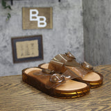 Shade & Shore Gemma Jelly Slide Sandals 94748342 Tan Brown 7M