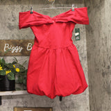 Wild Fable Plunge Bubble Mini A-Line Dress 94775087 Red M