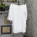 Lauren Ralph Lauren Womens Plus Size White Off The Shoulder Dress White 2X