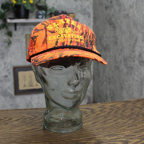 Cobra Mens Camo Rope Three Springs PA Snapback Baseball Hat Cap Bright Orange OS