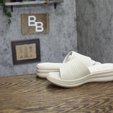 Clarks Drift Twist Wedge Slide Sandals 26181604 Cream Off White 8M