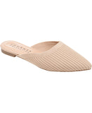 Journee Collection Womens Knit Aniee Mules ANIEE Beige Brown 7.5M