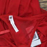 Oh La La Cheri 2139 Valentine Lace Babydoll Nightgown And G-String Set Red M