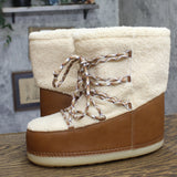 Universal Thread Zenita Lace-Up Fuzzy Moon Boots with Memory Foam Brown 8M
