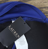 Lauren Ralph Lauren Beach Club Solid Halter Tankini Top Swim Sapphire Blue 6