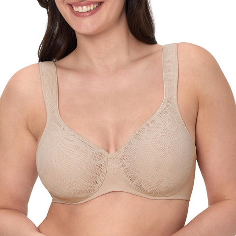 Bali Womens Coolest Smoothing Underwire Minimizer Bra DF4584 Almond Brown 40DD