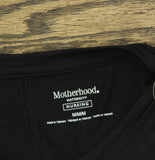 Motherhood Maternity Womens Short Sleeve Nursing Tee Shirt Solid Black M