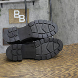 MIA Amore Womens Rhinestone Suede Lace Up Boots Black 9M