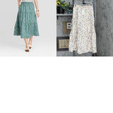 Universal Thread Women's Floral Print Mid-Rise Tiered Skirt 566128