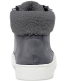 Dv Dolce Vita Womens Anjel Faux-Fur Lace-Up Sneakers Shoes ANJEL Gray 5.5M
