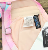 Salt + Cove Over-the-Shoulder Tie-Dye Bikini Top Wave After Wave Pink Multi 0X