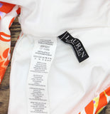 Lauren Ralph Lauren Womens Semi-Shirred-Waistband Bikini Bottoms Multi Orange 10