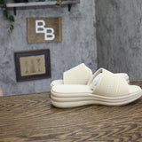 Clarks Drift Twist Wedge Slide Sandals 26181604 Cream Off White 7.5W