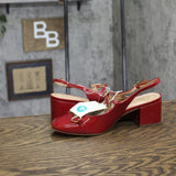 A New Day Womens Lucky Square Toe Mary Jane Heel Block 94305221 Red 8M
