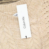 Calvin Klein Pointelle Mixed Stitch Sweater M2XSB716 Blush Combo Brown Pink XS