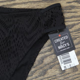 Bar III Womens Crochet High-Rise Side Tab Bikini Swim Bottom MBGC25557 Black L