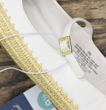 Universal Thread Jute Elastic Strap Mary Jane Ballet Flats White / Brown 9.5M