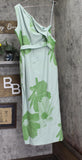 Jewel by Badgley Mischka Print One Cold Shoulder Dress Gown Green / Multi 16