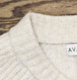 Ava & Viv Zip Raglan Sleeve Shaker Knit Cardigan Sweater Oatmeal Off White 1X