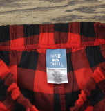 Max & Olivia Boys Santa Claus 2-Piece Christmas Pajama Set Red / Black M