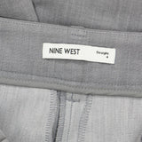 Nine West Women's High Rise Straight Leg Trousers WW32X406RN1 Light Grey 4