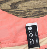 Cotton On Womens Super Scoop-Neck Bikini Top Shell Pink Terry Jacquard S
