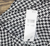 Ny Collection Long Sleeve Roll Tab Sleeve Belted Shirt Dress Black / White 2X