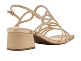 Easy Spirit Yana Womens eFlex Rhinestone Block Heel Sandal Gold Yellow 8.5M