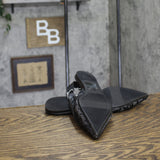 A New Day London Lace Slingback Bow Flats 94303526 Black 8.5M