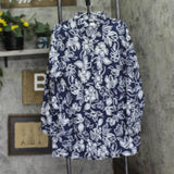 Lauren Ralph Lauren Allora Floral Shirt Cover Up Button Up Allora Floral Blue L