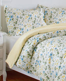 Laura Ashley Meadow Floral Cotton 3-Pc. Duvet Cover Set Blue Multi Queen