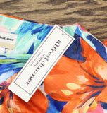 Alfred Dunner Womens Plus Size Amalfi Coast Watercolor Floral Top Blue Multi 2X