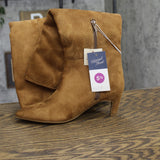 Universal Thread Womens Kendra Kitten Heel Tall Dress Boots Chestnut Brown 5.5M
