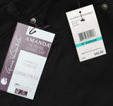 Gloria Vanderbilt Supreme Stretch Classic High Rise Tapered Jean Black 16P