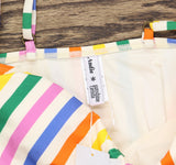 Andie Amalfi Striped Scoop-Neck One-Piece Swimsuit Rainbow Stripe Multi XS