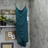 Siena Womens Sleeveless Cowlneck Bodycon Dress SATP2034 Gem Blue Green 4