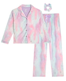 Max And Olivia Girls Pajama Sleep Shirt with Scrunchie Purple Multi XL (14/16)