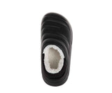 Foamwalk Boys Puffy Fur Lined Clogs 431193 Black 2-3