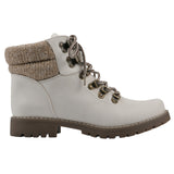 Cliffs By White Mountain Lace-Up Hiker Style Bootie Winter Off White / Fabric 9M
