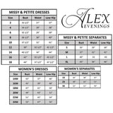 Alex Evenings Embellished 3/4 Sleeve Square Neck Side Slit Gown Dress Black 14