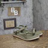 Teva Womens Original Universal Slim Lea Sport Sandal Burnt Olive Green 5M