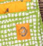 Coniglio Palm Beach Reversible Quilt Petit Palm Orange / Wavy Gingham Green King