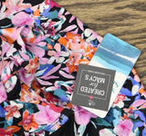 Swim Solutions Womens Floral Empire Waist Swimdress One Piece Pink Multi 12