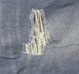 Gogo Jeans Distressed Frayed Straight-Leg Jeans Medium White Wash Blue 20W