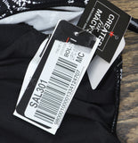 Island Escape Underwire Swimdress One Piece Swimsuit R760576 Black / White 16